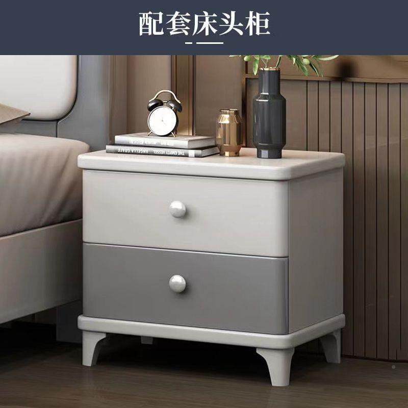 现代简约实木床1.米双床出人屋用1.85租米65551037主卧卧室中轻奢