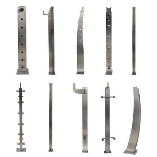 34不柱锈钢IBJ立商场地铁工程立柱玻0璃杆栏楼梯扶手不锈钢楼梯立