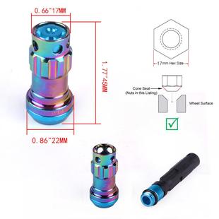 轮毂螺丝毂螺母防轮胎螺母 R40汽MVZ车改轮装 汽盗车改装 螺帽新款