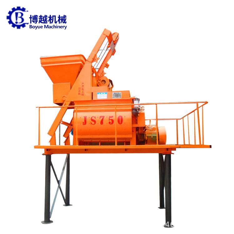 JS750双轴搅拌机 水泥混凝土砂浆搅料机 建筑工地连续式搅拌机