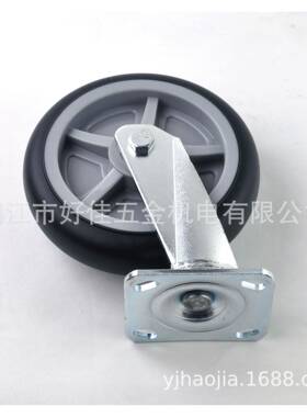 头直m供200X50m源HJ829200静音弧脚面黑色B款TPR万向轮