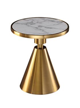 奢不锈钢圆形沙发边轻几店客房几客酒厅设计师创意AL-61870岩板小