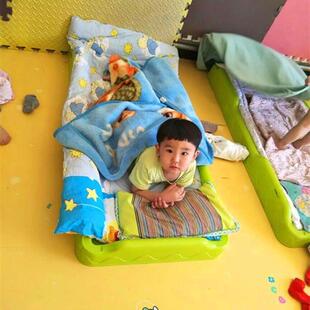 儿园中无品牌/专塑料床早教心儿童单人午睡床学校托管用班叠叠幼