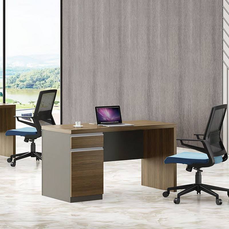 公司职员办公桌简约现代1.4m屏风隔断卡座单人电脑桌椅组合员工位