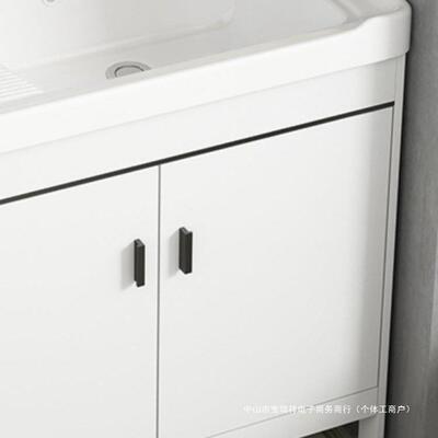 柜太空铝14051洗柜阳台洗衣槽衣陶瓷洗手台池落地式板组合带搓衣