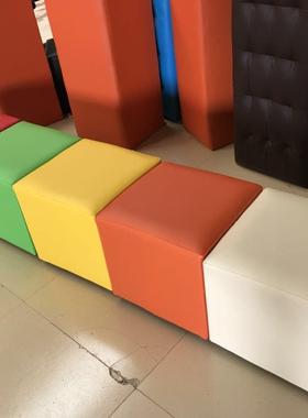 IWY白色会小展活面包凳皮方凳子凳沙发凳土司凳方动墩婚礼车展