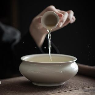 00功配 草木灰釉建水茶洗大号盂茶渣件斗夫陶水瓷器家用茶道DYGHS