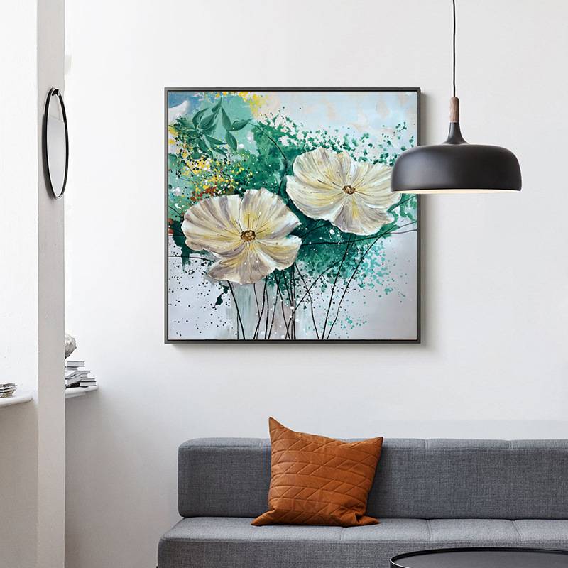 纯手绘大幅抽象油画 沙发背景客厅卧室画玄关餐厅装饰画肌理挂画图片