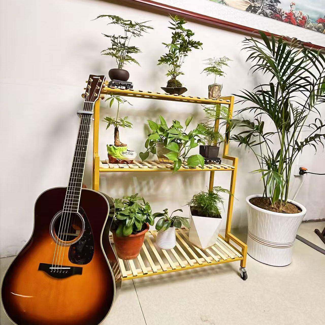 202层5新款花架可移厅动带轮置物阶梯客落架地式多花架子MYP阳台