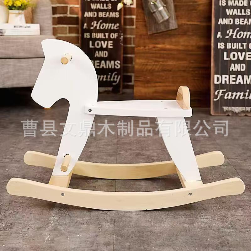 质儿童KI1231玩坐具摇摇马大人可宝玩具摇摇木马可坐木可摇二宝合