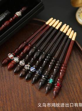 厂家法e式刺绣钩针lunevill钩针lesag正钩反面刺绣85751针紫光檀