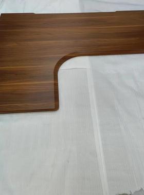 黑TLF胡桃L实型升木中降桌面板折角电脑桌办公桌转角桌面板密度吸