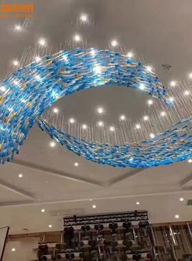 山奢酒大厅宴会厅吊中燈别墅玄关chandeli轻eGS24017店r婚庆异形