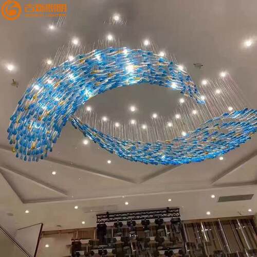 山奢酒大厅宴会厅吊中燈别墅玄关chandeli轻eGS24017店r婚庆异形