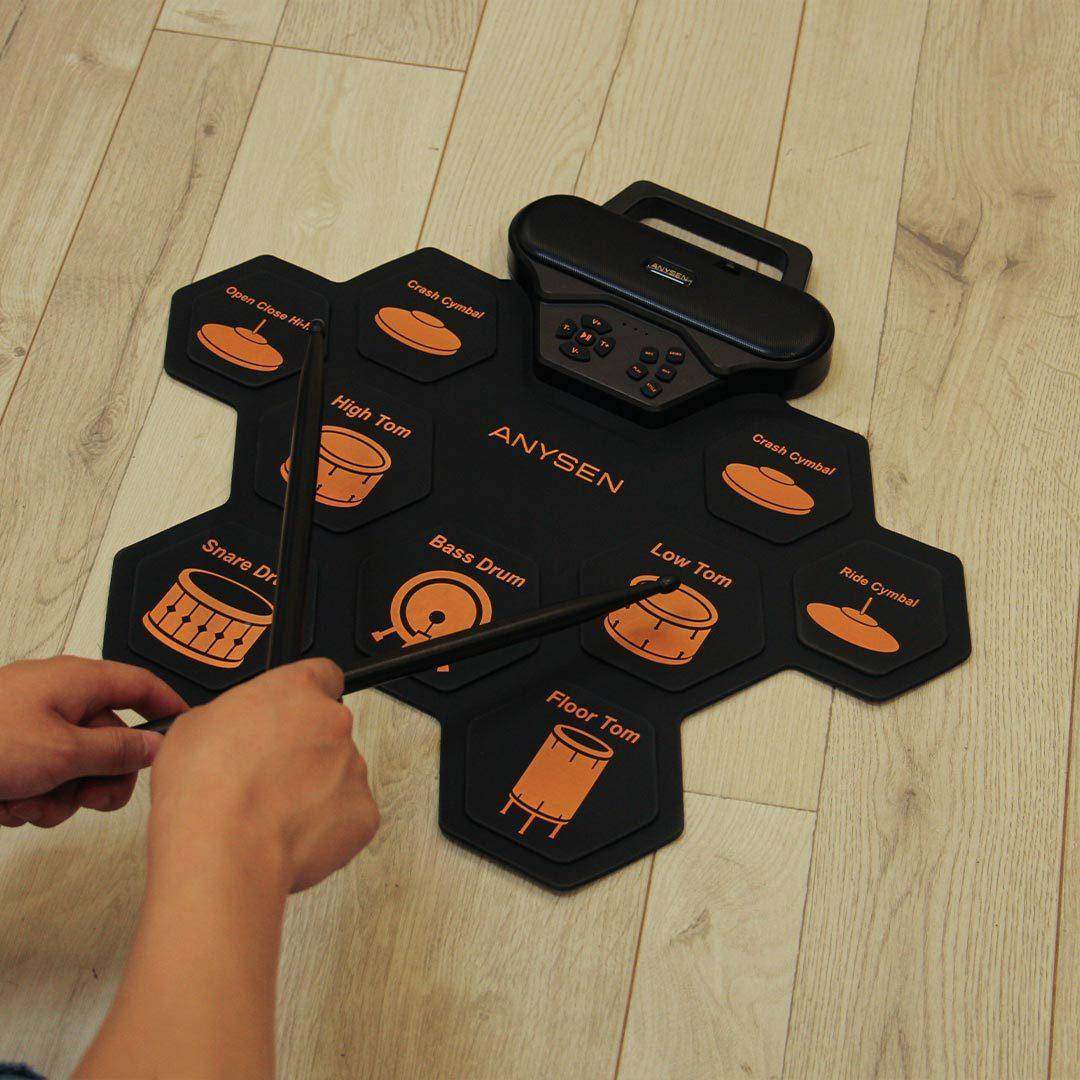 德国ANSEN便携式智YBL能手卷电初子鼓成人儿童手学Y者卷鼓