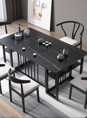 岩板PCF桌面办公泡室茶桌椅组合用轻奢家客厅茶茶桌一体一整套几