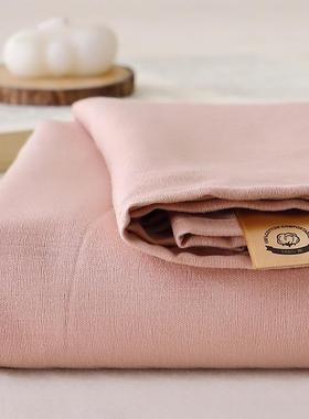 全棉双层纱单床单宿TKI纯色单件简约人双床学生舍单人件床上三套