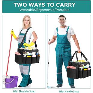 清洁具包家政保洁打卫扫生挎收纳上斜门服工务手提专用套装225收