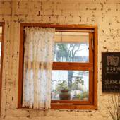 免打孔田清丁231香半帘隔断布艺窗帘飘卧室帘新书房园魔术贴短帘