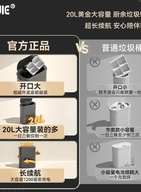 智垃号圾桶感应能式用厨房家大大容量全自RNP动2025新款电动卫生