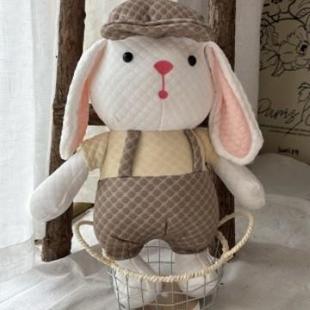 卡通可爱凉感豆偶豆抱枕玩具靠公仔陪床上枕儿童学生睡玩EMT娃娃