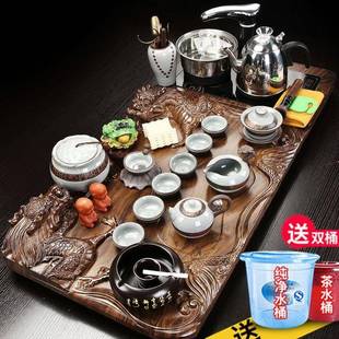 厅档泡茶台整套 家用全自动电磁炉烧水壶一体茶盘高茶SGU具套客装