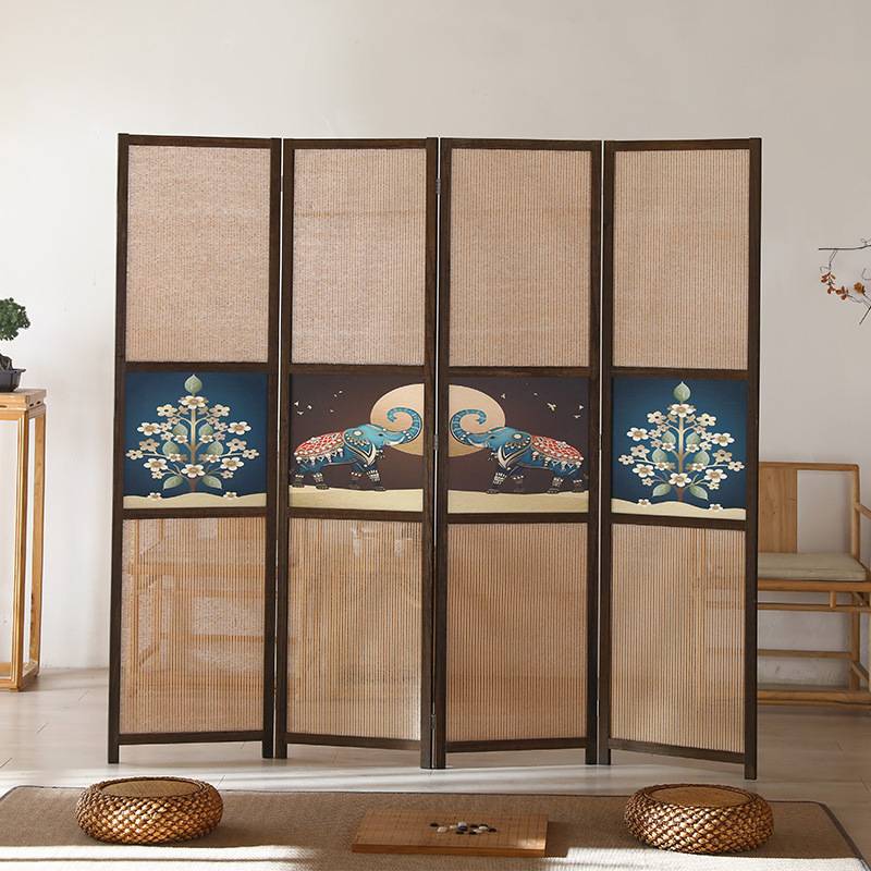 现代家居客厅屏风木质简约欧美酒店玄关移动折叠办公室屏风隔断