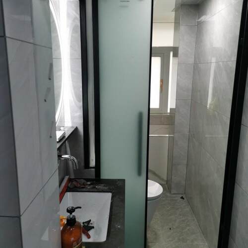 IWO澡酒店公浴室生家用玻璃扇形干湿分离隔断洗间一体封闭寓式卫