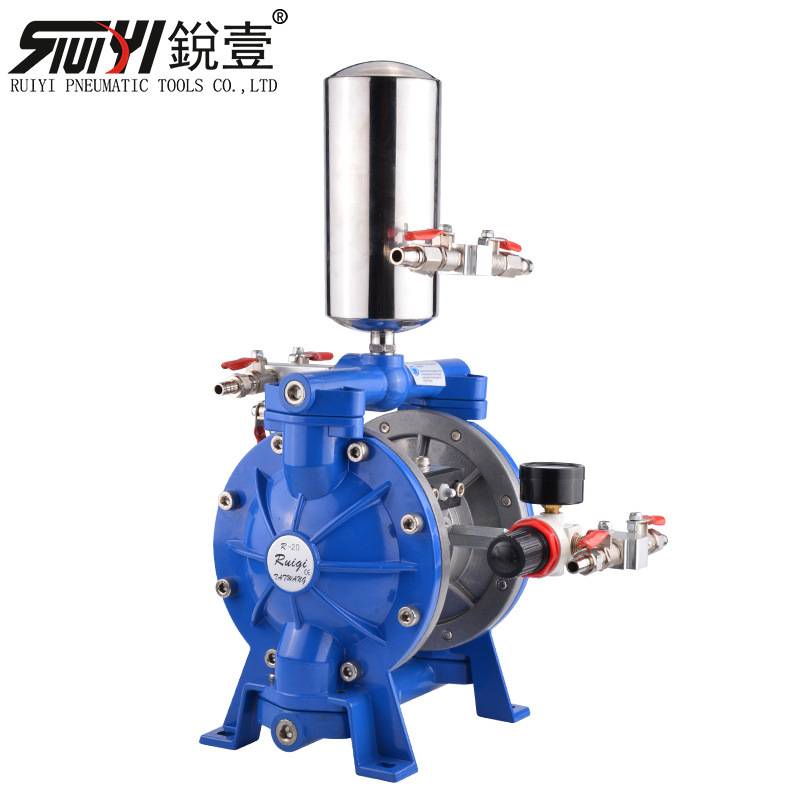 锐壹QBY-20/2520气动隔膜泵6分口油漆喷涂工具泵浦喷漆泵现货