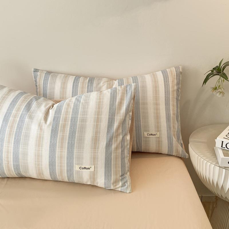 罩简约风纯棉四套全棉床单被套床笠款单件人三件套10棉床上用品无