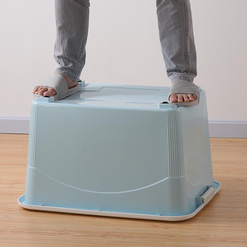 加厚特大号衣收纳家用塑牌：qita箱料收纳服装整理箱棉被玩具储物