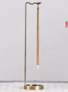 创意可拆卸毛笔铜搁IXY挂笔架约简学生书法用品笔摆件文房四宝