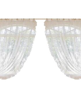 新款复法蕾丝式古窗帘纱客厅阳窗台飘窗窗纱防晒纱帘FIR网红梦幻