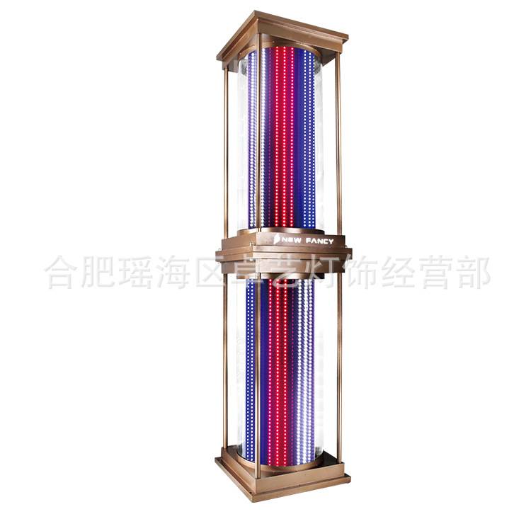 PC免玻璃无电机落地灯理发店转灯LED发廊标志灯美发转灯厂家直销
