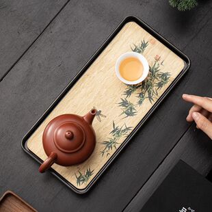 创意复古吸水茶盘壶承小型干泡台功夫茶具配件托盘茶壶隔热垫