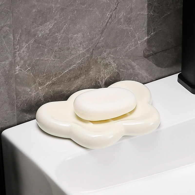 速发高级感陶瓷云朵创意香皂盒家奢肥皂碟香店民宿宾馆酒皂碟轻用