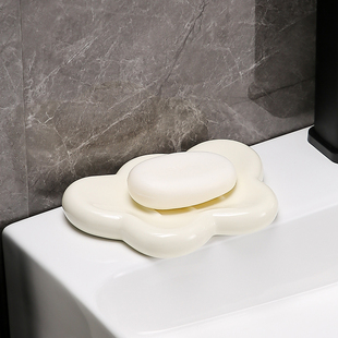 速发高级感陶瓷云朵创意香皂盒家奢肥皂碟香店民宿宾馆酒皂碟轻用