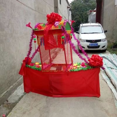 速发旱船花轿道具彩船花船采花船莲轿推车毛驴秧歌道具戏剧表用演