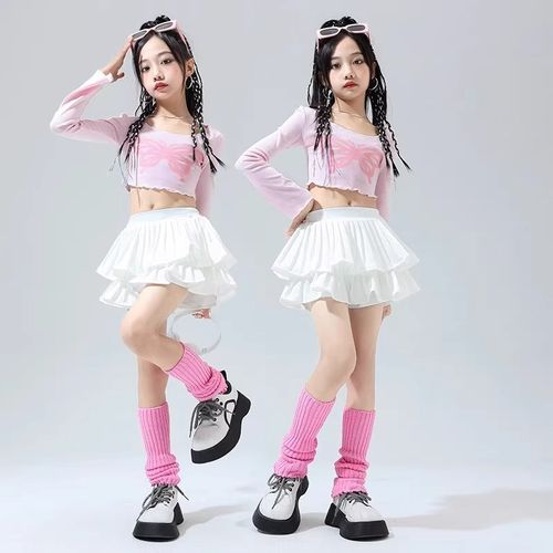 速发秀爵士舞蹈服装嘻哈街舞孩儿啦啦队hiphop套装模特走少表演出