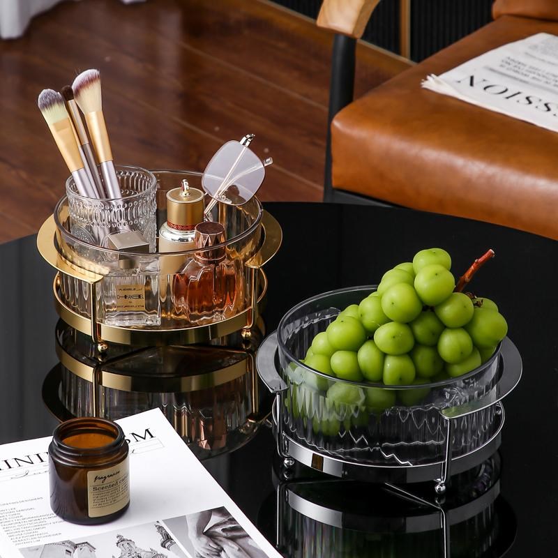 速发轻奢水果装子点心架果盘客厅家用铁架零干冰桶食果碗盘饰好物