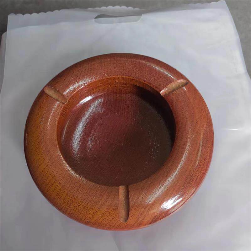 速发大号家用办公室茶酒吧复古创意个性桌面优质实木烟灰缸工艺品