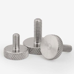 速发04不锈钢大平头手拧螺丝 GB85滚花镜面广告1栓M4M5M6M8钉M螺2