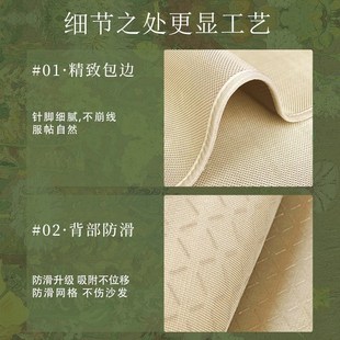 美式冰丝飘窗垫窗台垫2025新款夏季主卧室飘P窗毯阳台凉席坐垫定