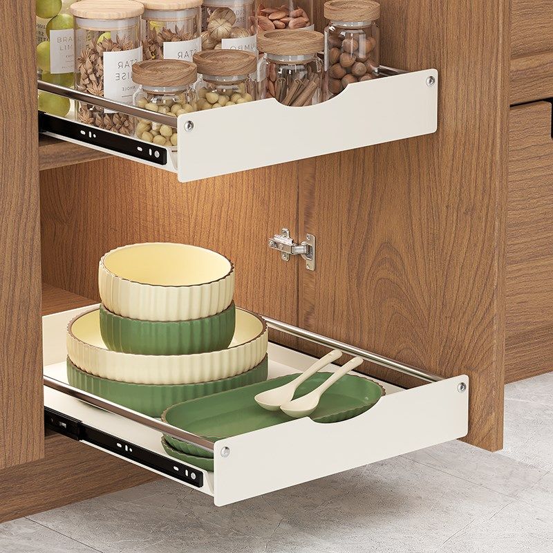 厨房深柜改造抽拉式拉篮置物架水槽餐具储物调味盒带滑Z轨收纳托,家装主材,智能拉篮,淘宝优惠券,粉丝福利购,淘宝优惠卷