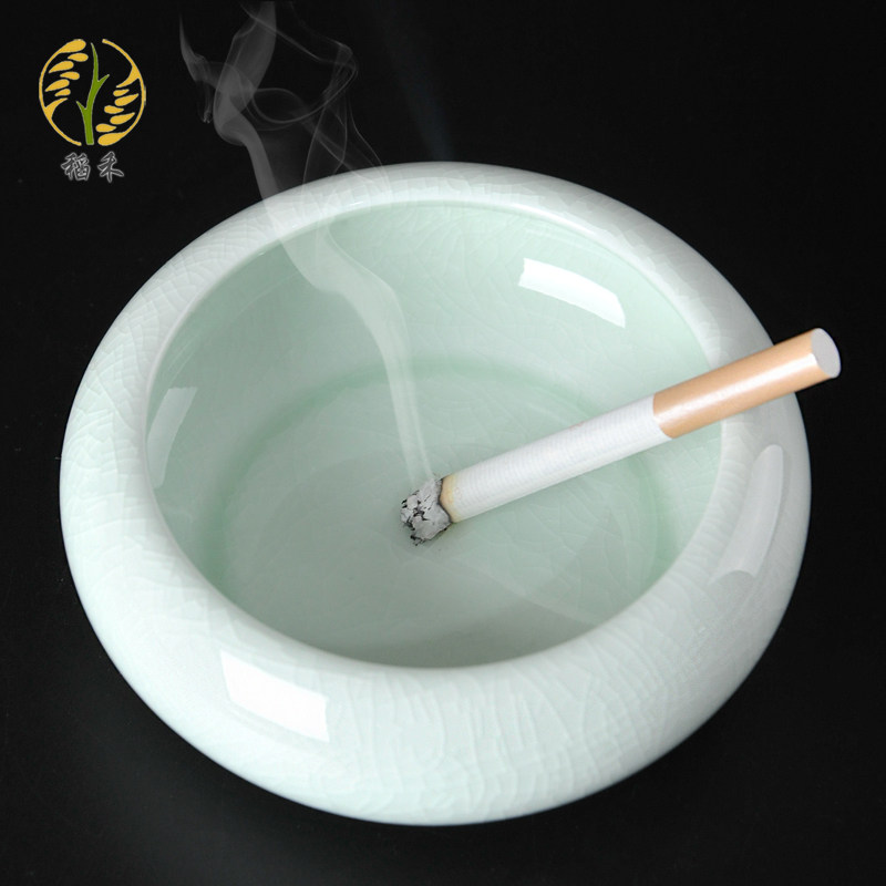 汝窑工艺品陶瓷烟灰缸青瓷中式简约禅G意家居茶几桌面装饰品小摆,家居饰品,装饰烟灰缸,淘宝优惠券,粉丝福利购,淘宝优惠卷
