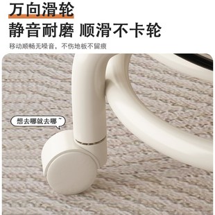 万向轮小凳子家用矮凳滑轮移动小板凳客J厅实用带轮圆凳懒人滑滑
