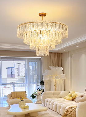客厅吊灯法式简约水晶吊灯饭厅主卧室灯G具组合轻奢客厅主灯Z413