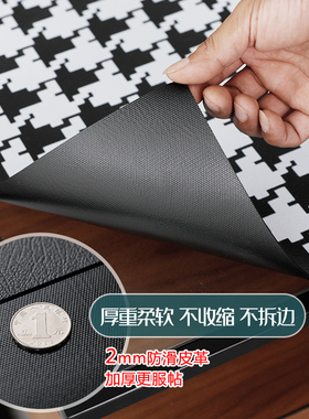 无味皮革餐桌垫 现代轻奢防水防油免洗防烫厚桌布pSvc家用茶几垫