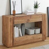 实木玄关柜复古民宿客厅老松木装 B饰柜侘寂风靠墙条案展示抽屉边