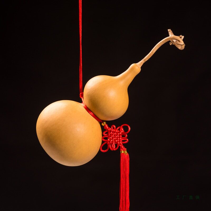 真天然木雕龙头葫芦挂件